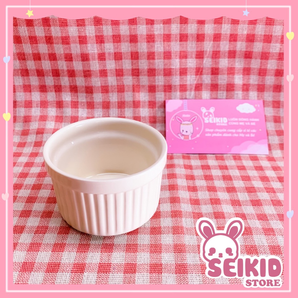 Bát Ăn Dặm Gốm Sứ Ramenkin Không Nắp 130ml Seikid Store