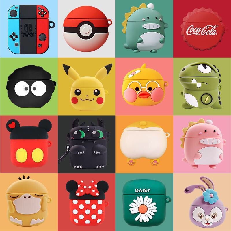 Vỏ Bảo Vệ Hộp Sạc Tai Nghe Airpods Pro 5 Mềm Hình Chú Gấu Nhỏ Dễ Thương