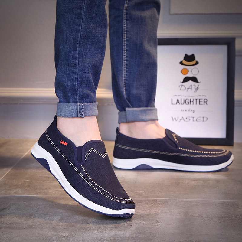 Giày lười nam vải bò siêu đẹp giá sốc hot trend 2021 | BigBuy360 - bigbuy360.vn