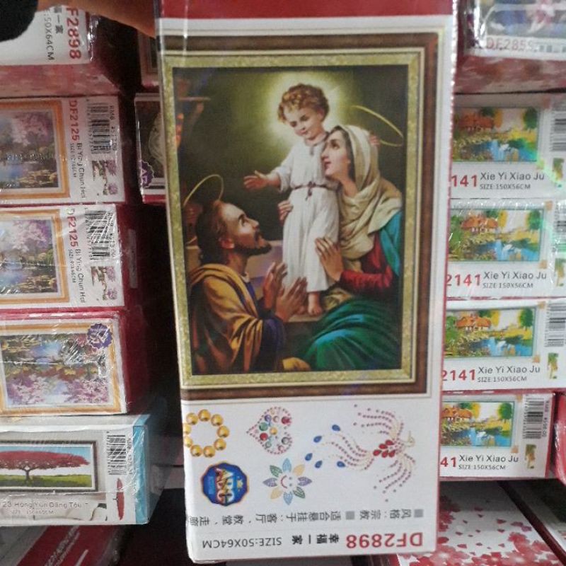 tranh đính đá gia đình chúa df2898 (50*64)