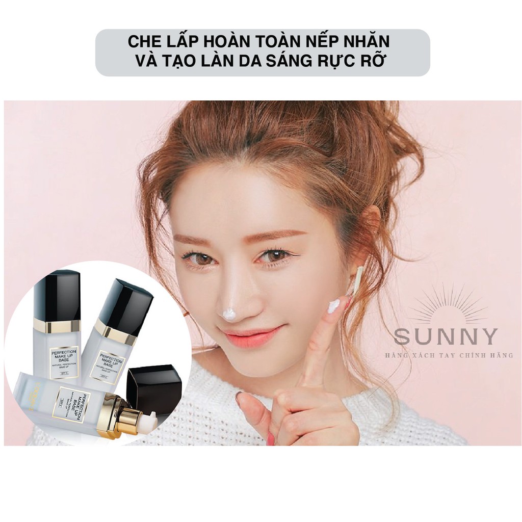 Kem lót nền L'OCAEN Perfection Makeup Base dạng nước siêu mỏng nhẹ, tạo lớp lót tự nhiên, mềm mại