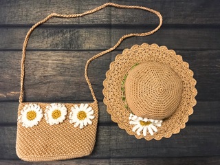Túi cói hoa cúc handmade ( order 7-10 ngày )