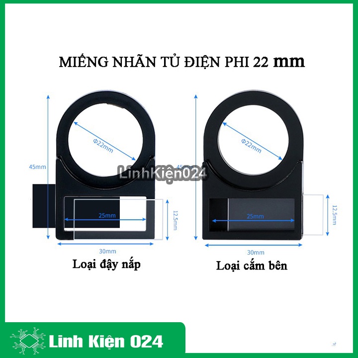 Nhãn Dán Tủ Điện 22mm Thẻ Ghi Tên (Gói 10 chiếc, 50 chiếc)