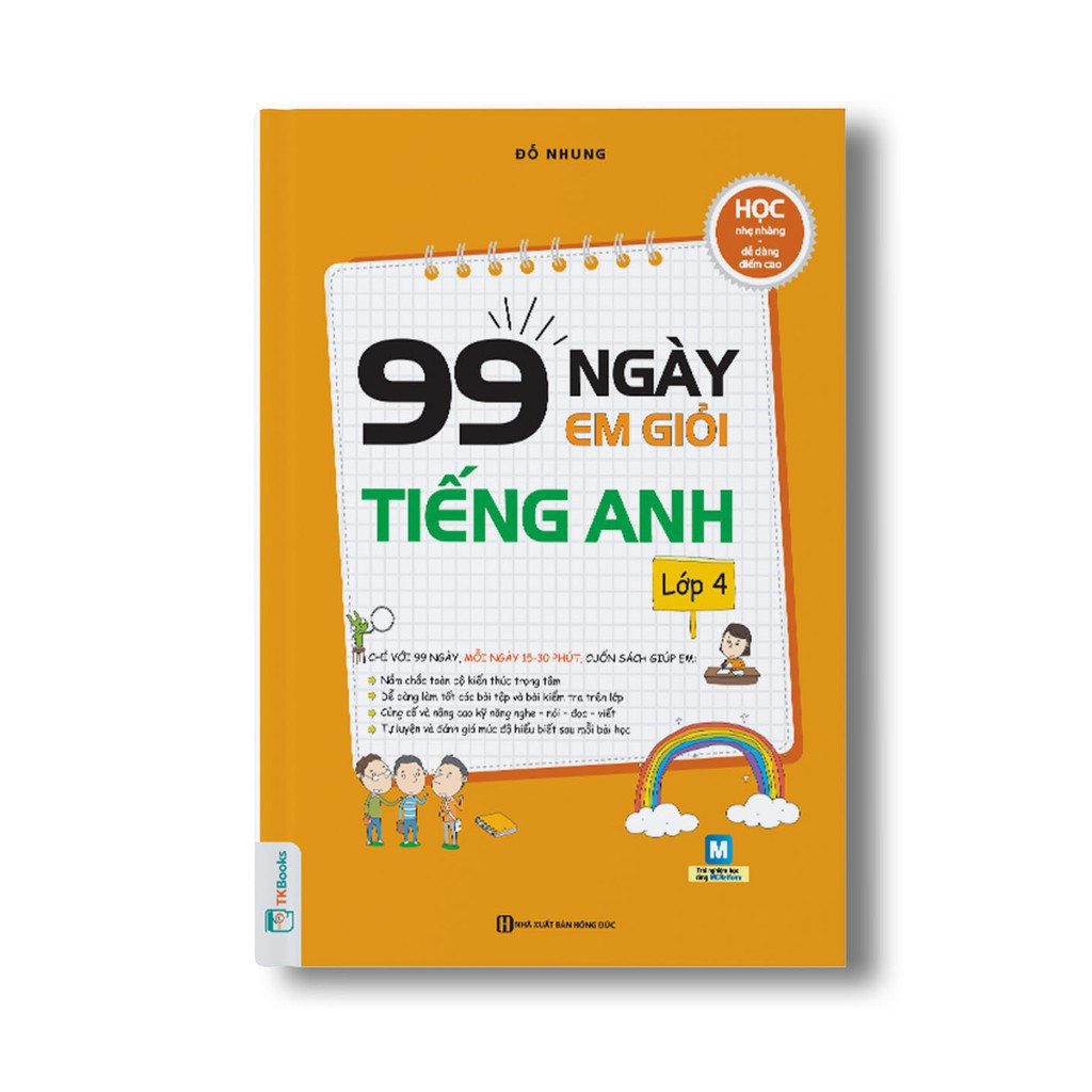 Sách - 99 Ngày Em Học Giỏi Toán + Tiếng Việt + Tiếng Anh lớp 4
