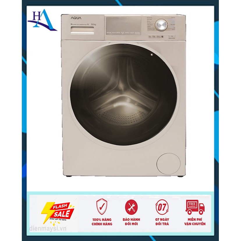 [ELHAL5 giảm 7% tối đa 1TR] Máy giặt Aqua Inverter 9.5 kg AQD-D950E N (Miễn phí giao tại HCM-ngoài tỉnh liên hệ shop)