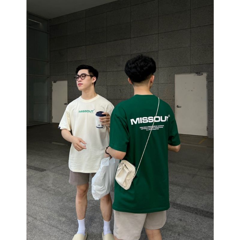 XPstore Áo Thun tay lỡ unisex Missout Nam/Nữ (Ảnh thật)
