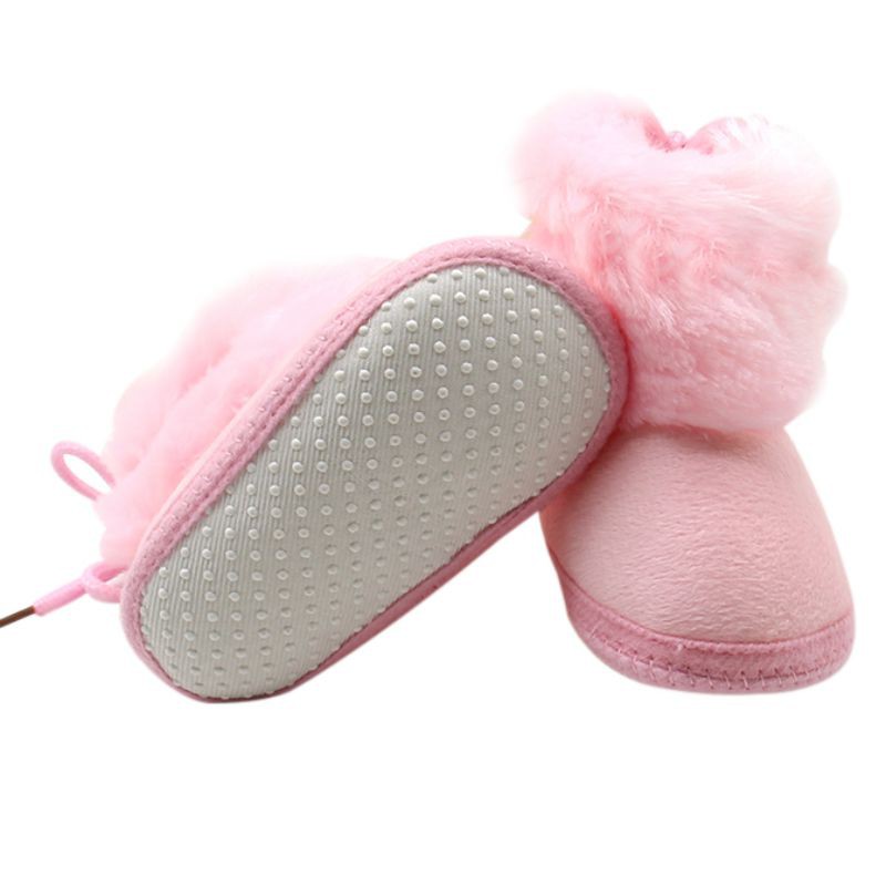 0-18 tháng  Đôi bốt đế mềm giữ ấm thời trang dành cho bé