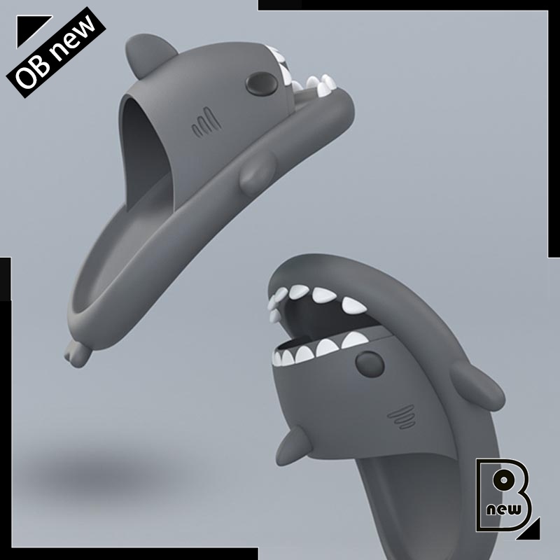 Dép Đi Trong Nhà Và Ngoài Trời Chống Trượt Hình Cá Mập Dễ Thương Màu Mới Dành Cho Trẻ Em Người Lớn