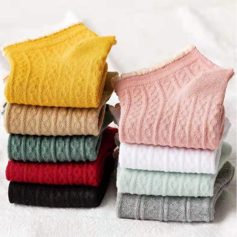 Set 5 đôi Tất nữ cổ ngắn họa tiết cute dễ thương phong cách hàn quốc chống trơn trượt 4021