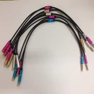 Cáp chia 1 cổng audio 3,5mm sang 2 cổng audio 3,5mm âm dài 30cm