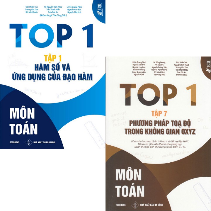 Sách - Combo Top 1 Môn Toán Hàm Số Và Ứng Dụng Của Đạo Hàm + Phương Pháp Tọa Độ Trong Không Gian OXYZ (Bộ 2 Cuốn)