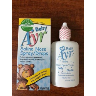 Nước muối vô trùng, cấp ẩm làm xạch mũi cho bé Ayr Baby 30ml