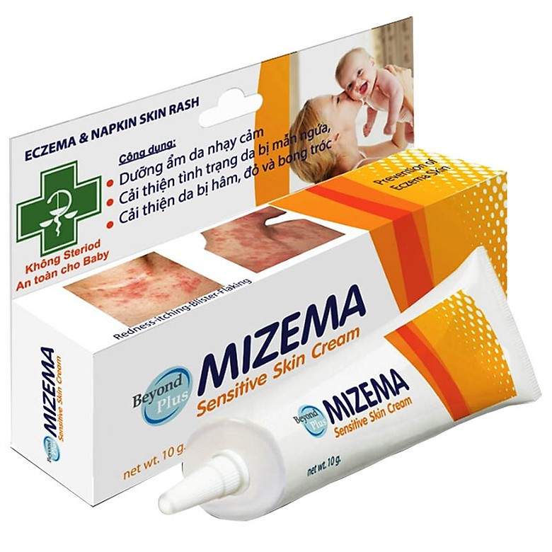 Kem Giảm Mẫn Đỏ, Dị Ứng, Hăm Da Cho Bé Mizema Beyond Plus 10g