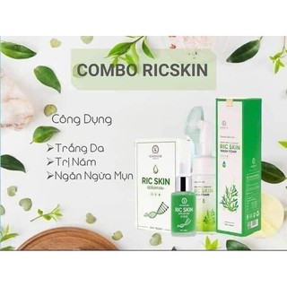 [Dùng là Xinh] Combo Sữa rửa mặt và serum Ric Skin