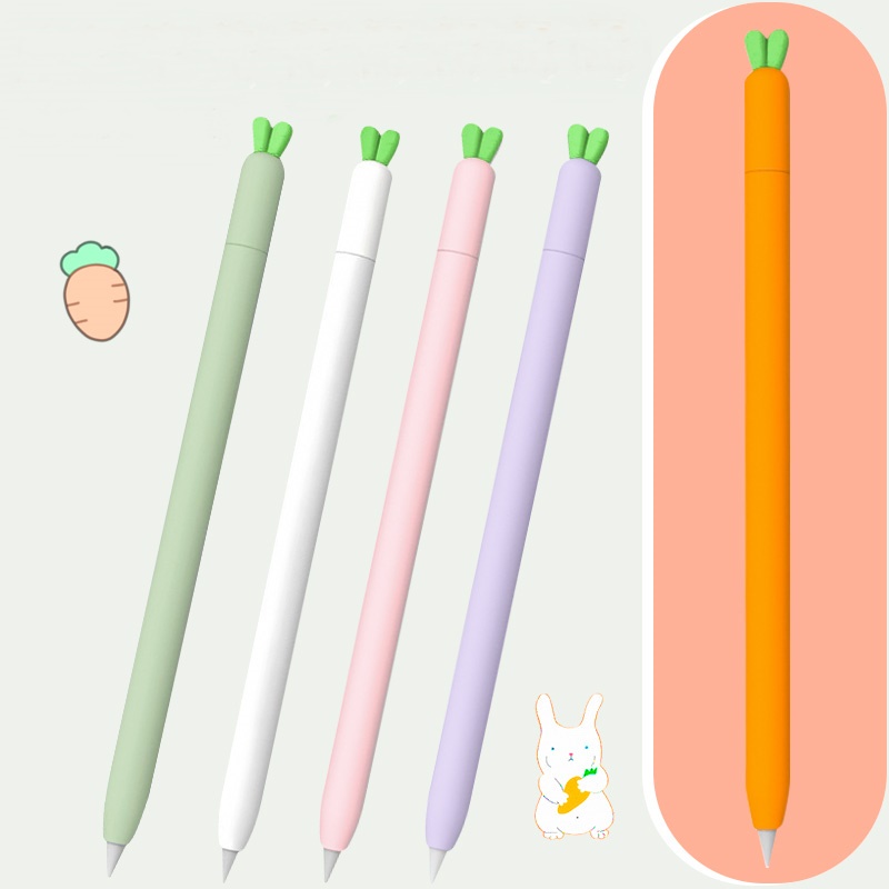 Bao Silicon TPU Hình Cà rốt bảo vệ cho bút Apple Pencil 2