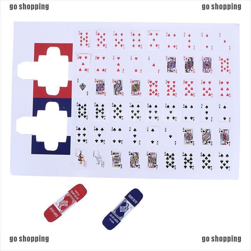 {go shopping}Lovely paper model poker miniature poker model 1:12 dollhouse accessories