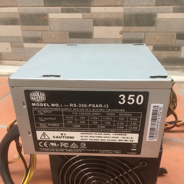 Nguồn cooler Master 350w bóc case thanh lý