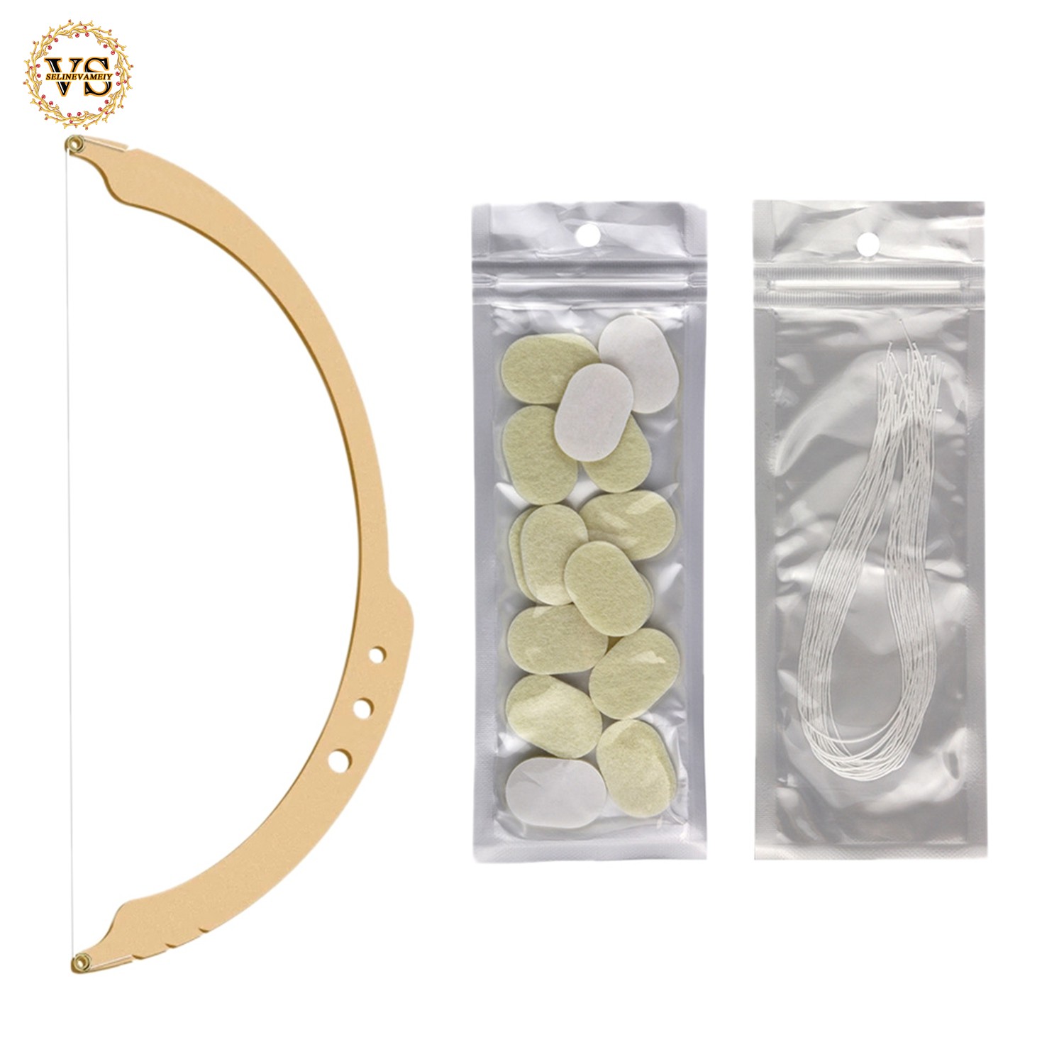 [Hàng mới về] Thước kẻ chân mày hình bán nguyệt và dây kẻ chân mày dùng tạo kiểu trang điểm tinh tế