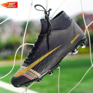 Giày đá bóng đinh cao thích hợp đá sân cỏ tự nhiên cỡ giày 35-45 FG Futsal ! ((