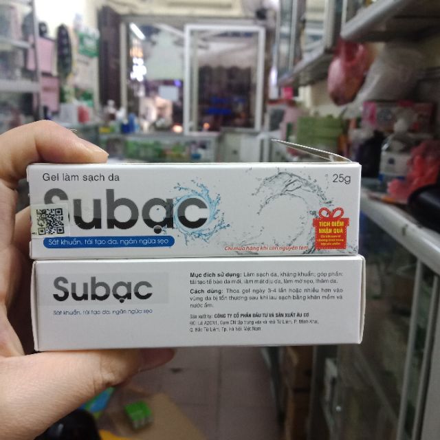 Subạc Gel làm sạch sát khuẩn liền da tránh sẹo