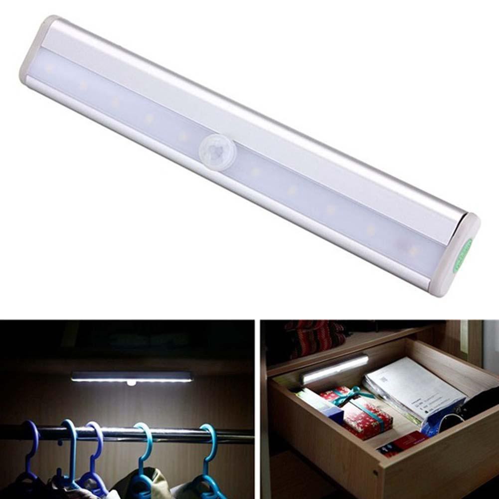 Đèn LED cảm ứng 10 bóng kích thước 190 x 30 x 16 mm chất liệu hợp kim nhôm | BigBuy360 - bigbuy360.vn