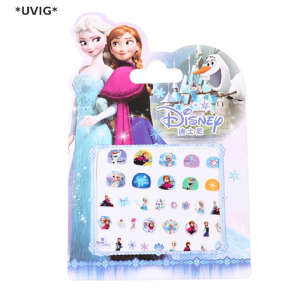 [[UVIG]] Frozen 3D Cartoon Nail Stickers Snow White Children's Baby Nail Stickers [Hot Sell]