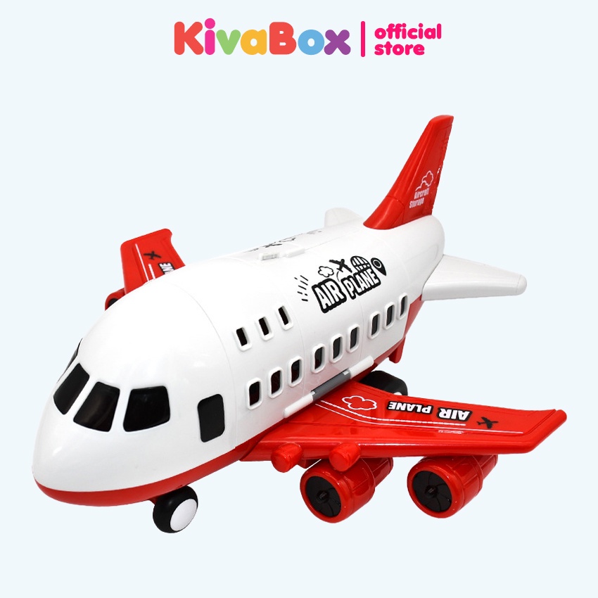  Máy bay đồ chơi mô hình cỡ lớn cho bé KIVABOX đa dạng màu sắc, chạy bánh đà