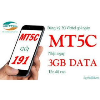Viettel MT5C dung lượng 3gb/1 ngày chỉ 5k đăng kí