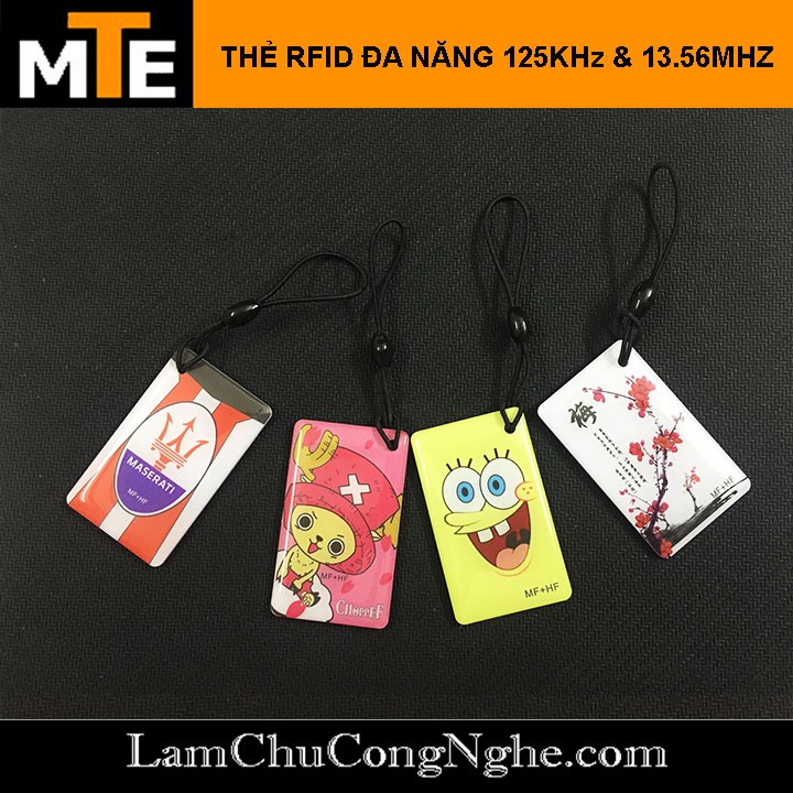 Thẻ RFID - Móc khóa hình ngộ nghĩnh Sao Chép Được thẻ từ ra vào, thẻ thang máy có tần số 125Khz và 13.56mhz