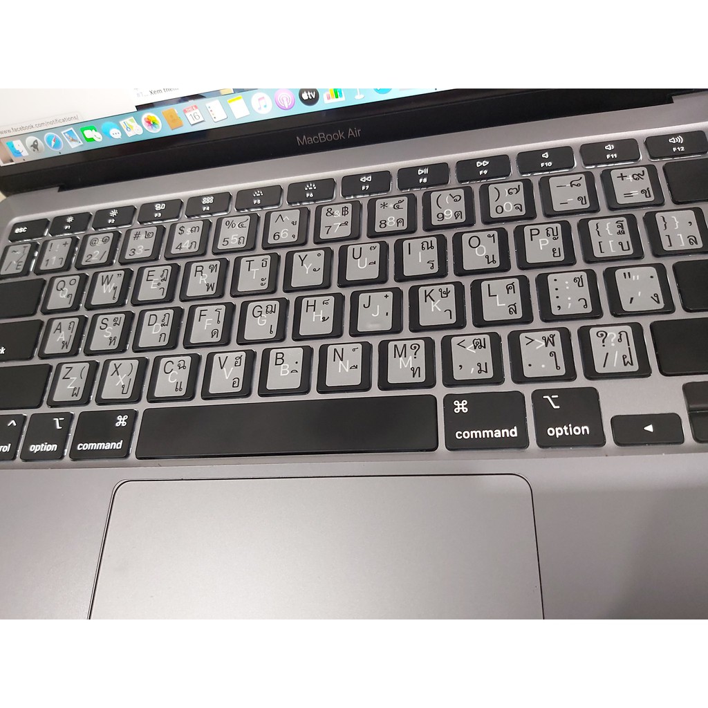 Sticker dán bàn phím tiếng Thái