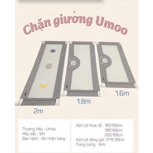 THANH CHẮN GIƯỜNG UMOO KÍCH THƯỚC M6/M8/2M/2M2