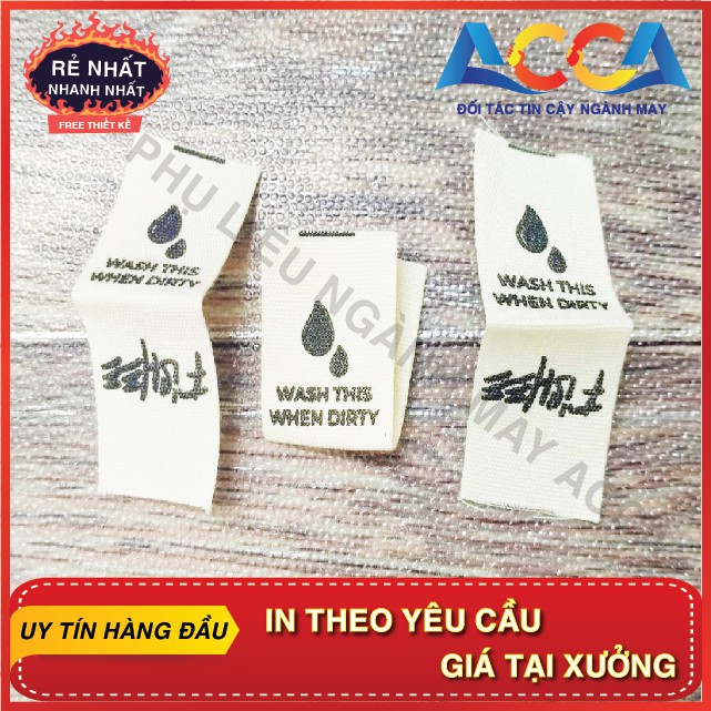 1 CUỘN MÁC COTTON_MỀM MỊN, KHÔNG GẤY NGỨA, PHÙ HỢP ĐỒ TRẺ EM_NHÃN MÁC QUẦN ÁO IN THEO YÊU CẦU_