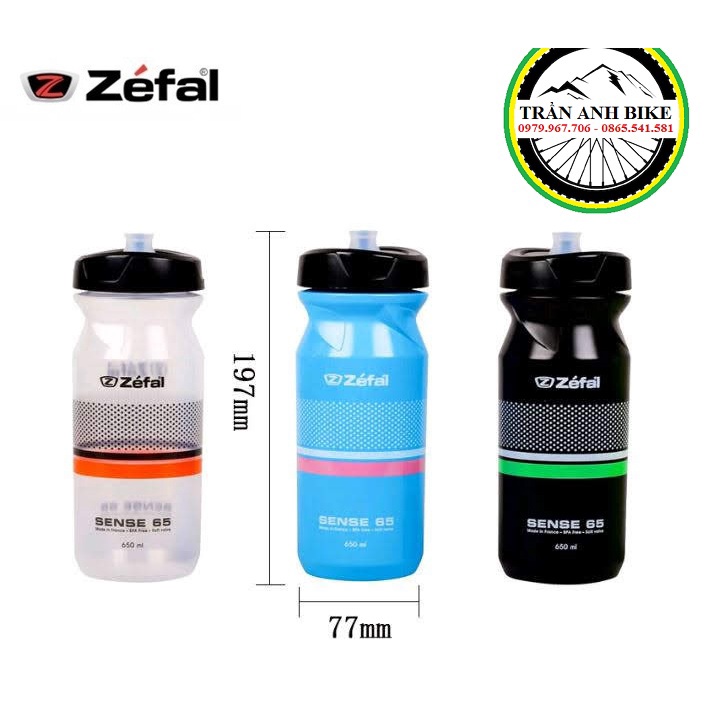 Bình nước xe đạp Zefal Sense Soft 650ml