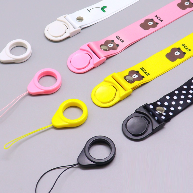 Dây đeo điện thoại, chìa khóa bản to nhiều màu T130