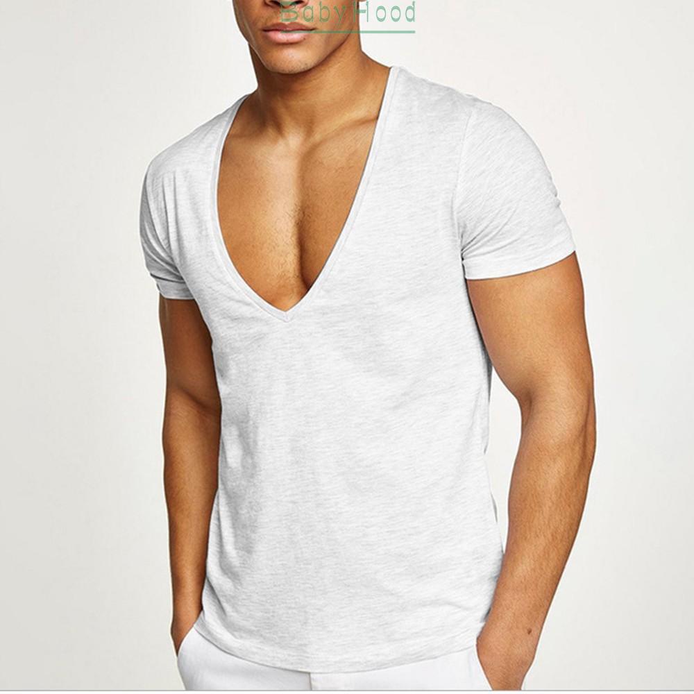 BBHOOD~T-Shirts V-Neck Summer Bodybuilding Breathable Casual Men Short Sleeve
