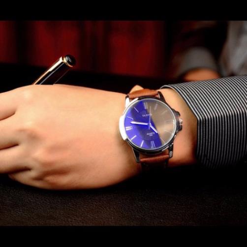 Đồng Hồ Nam Yazole 332 Dây Da Mặt Kim Cổ Điển . | BigBuy360 - bigbuy360.vn