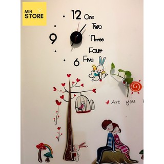 [GIÁ SỐC] Đồng Hồ Decor Dán Tường ( Đề Can Đồng Hồ )