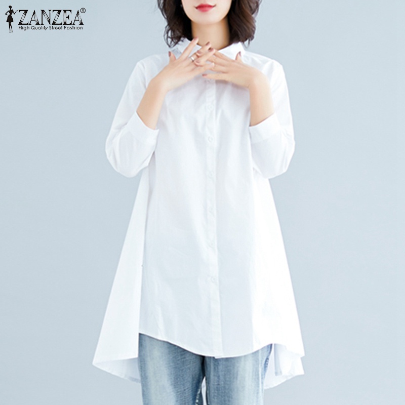 Zanzea Áo Sơ Mi Tay Lửng Thời Trang Dành Cho Nữ