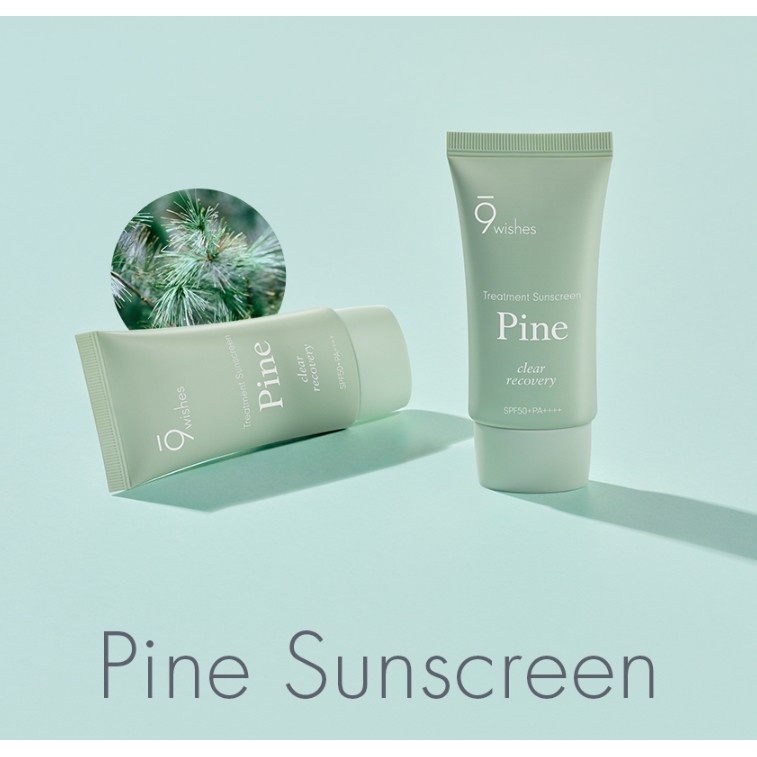 Kem Chống Nắng Bảo Vệ Da, Chống Lão Hoá Và Phục Hồi Da 9 Wishes Pine Treatment Sunscreen SPF50+ PA++++ 50ml