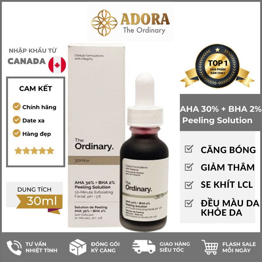 Tinh chất The Ordinary AHA 30% + BHA 2% Peeling Solution ( 30mL ) | BigBuy360 - bigbuy360.vn