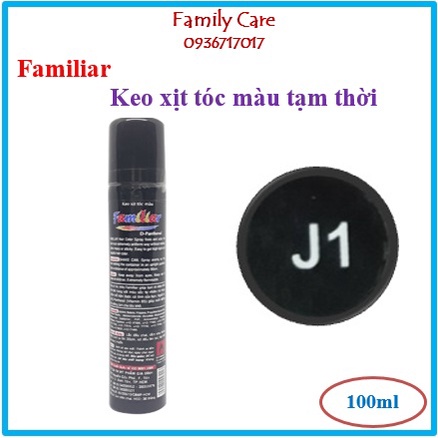 Keo Xịt Tóc Màu Familiar 100ml - Màu đen