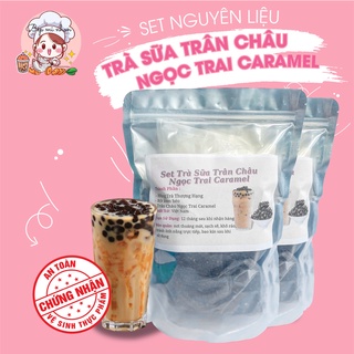 Trà Sữa Tự Pha Set Nguyên Liệu Trà Sữa Trân Châu Caramel (42-45LY) - NGUYÊN LIỆU BẾP MI NHON
