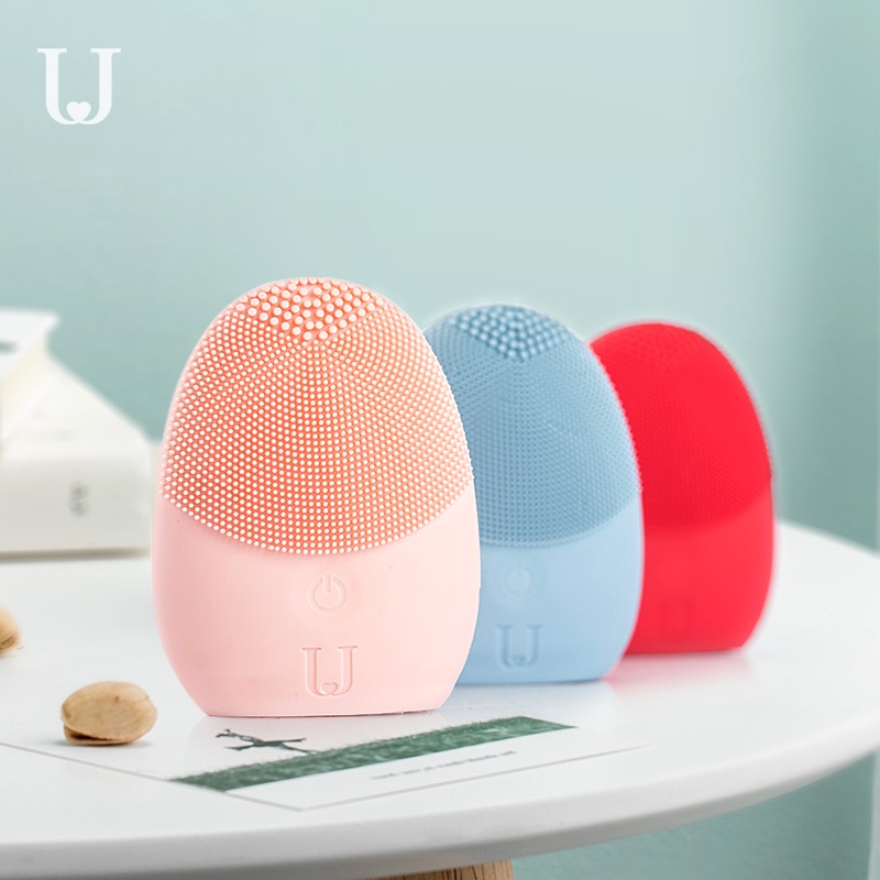 Máy Rửa Mặt Massage JORDAN &amp; JUDY VC001 Dùng Pin AAA Bền Bỉ Lông Silicon 2 Mặt Mềm Mại MINISO