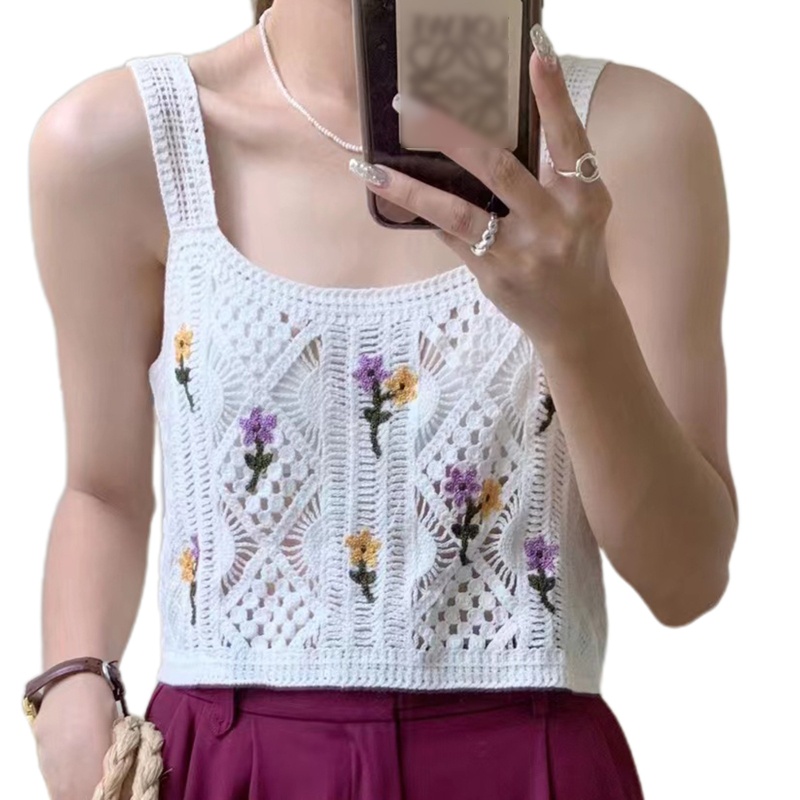 Áo Crop Top Đan Len Y2K Không Tay Hở Lưng Gợi Cảm Thời Trang Cho Nữ