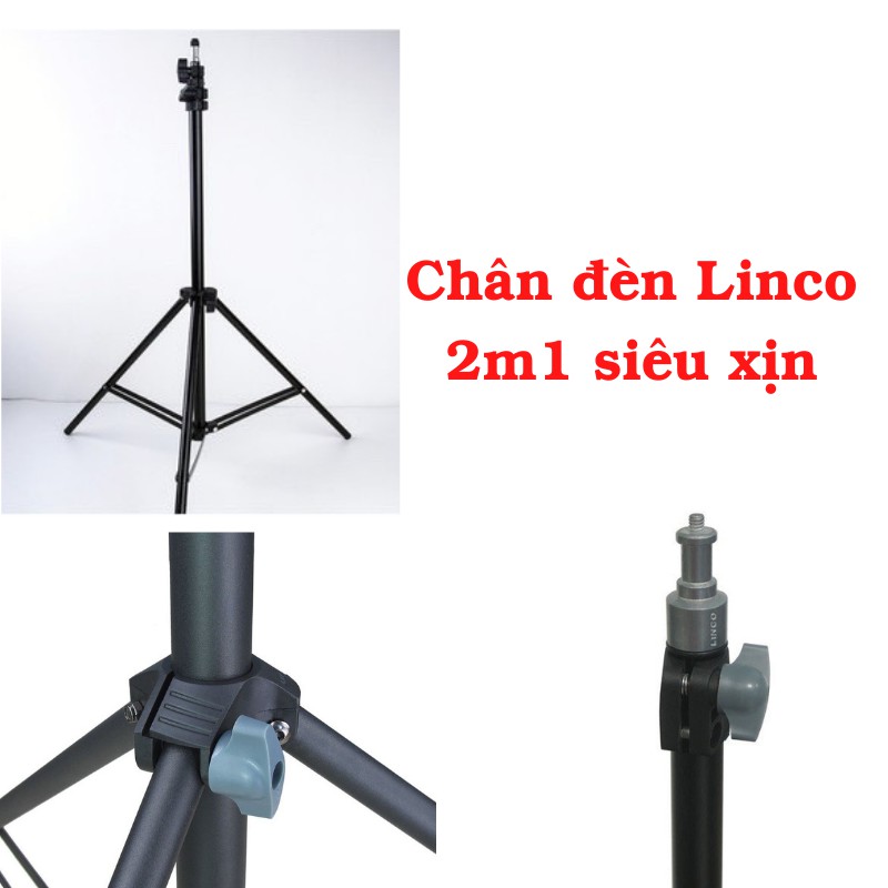 [Hoả tốc] [sẵn hàng] [Chân đèn Linco Zenith 8806] cao cấp, chân đèn livestream, chân máy ảnh dài 2m1