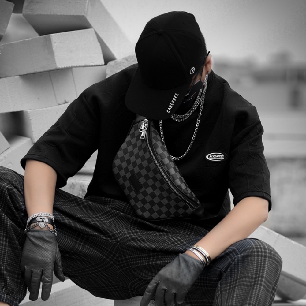 Túi đeo chéo nam Da pu cao cấp Chống thấm nước Túi đeo ngực Kiểu dáng trẻ trung, cá tính - 𝑰𝑩𝑨𝑮