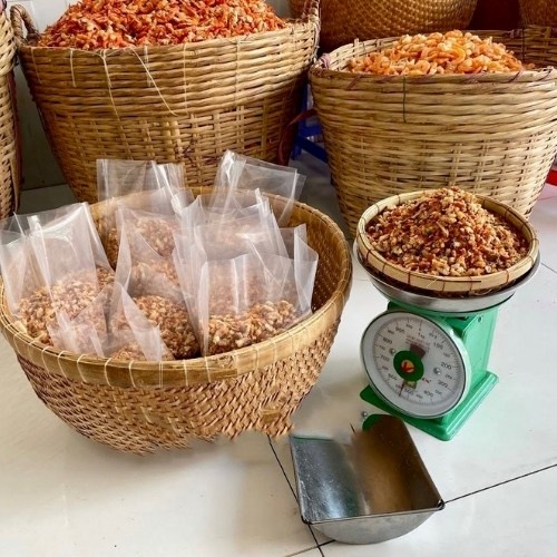 Đầu tôm khô siêu sạch, nấu canh, đặc sản Cà Mau, Ép chân không gói 500g - Hải sản khô 69.