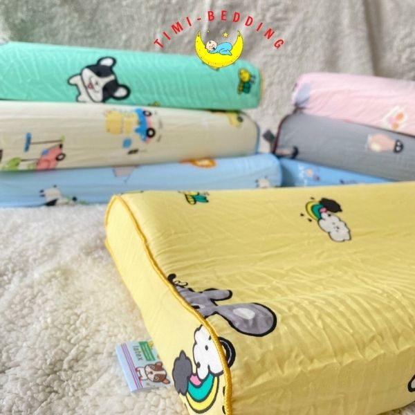 Gối cao su non cho bé 1, 2, 3, 4, 5 tuổi chính hãng, mềm mại, thoáng mát, siêu êm, chống méo đầu – Timibedding