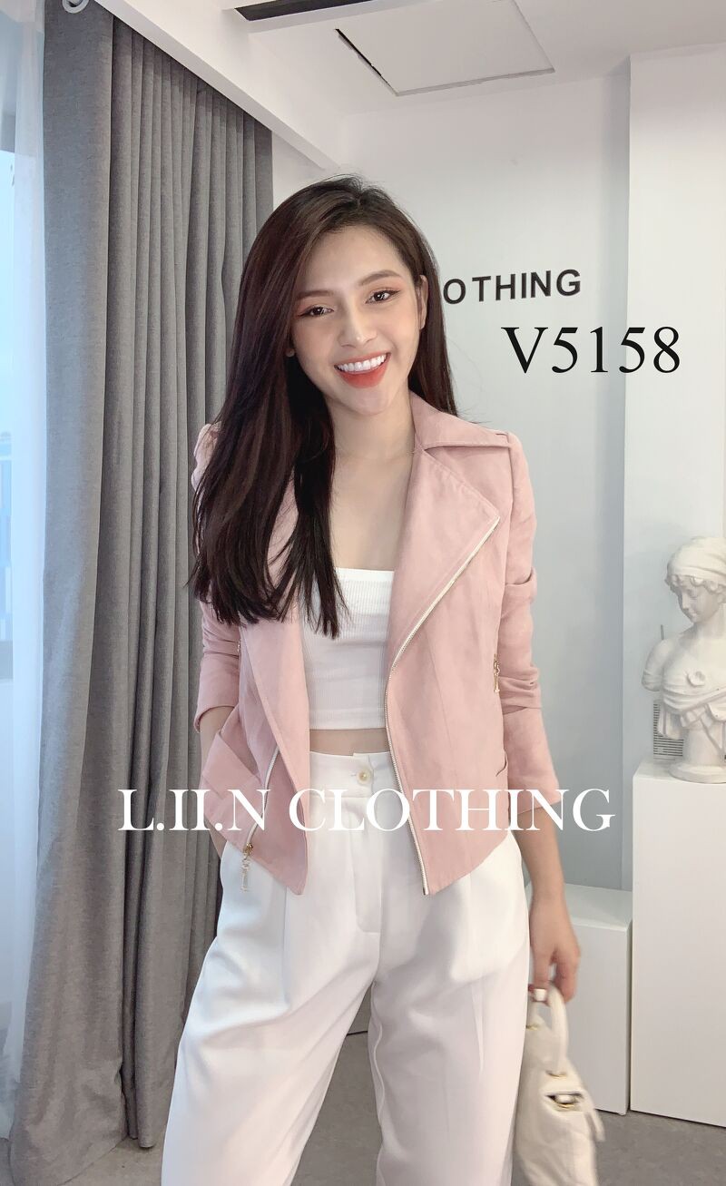 Áo khoác nữ Jacket chất liêu da lộn cao cấp LIIN Clothing V5158 | BigBuy360 - bigbuy360.vn