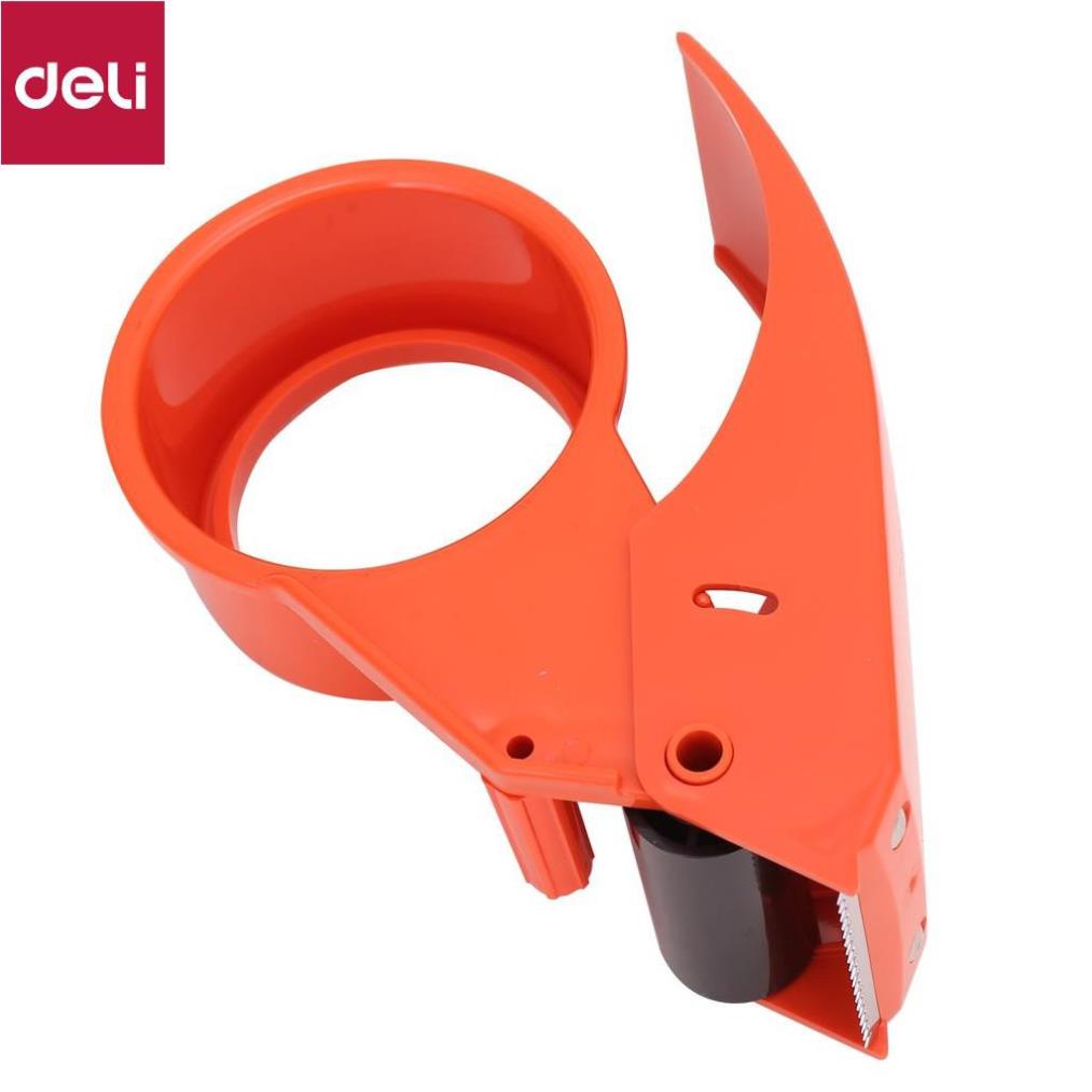 Cắt băng dính Deli - Nhựa bền chắc chắn - Cầm nhẹ tay, chắc tay - Dùng cho cuộn băng dính dưới 0.5kg - E801